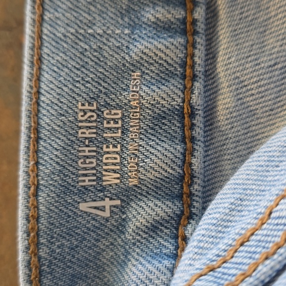 a.n.a Women's  High Rise Wide Leg Size 4 Light Blue Jeans - Picture 10 of 10